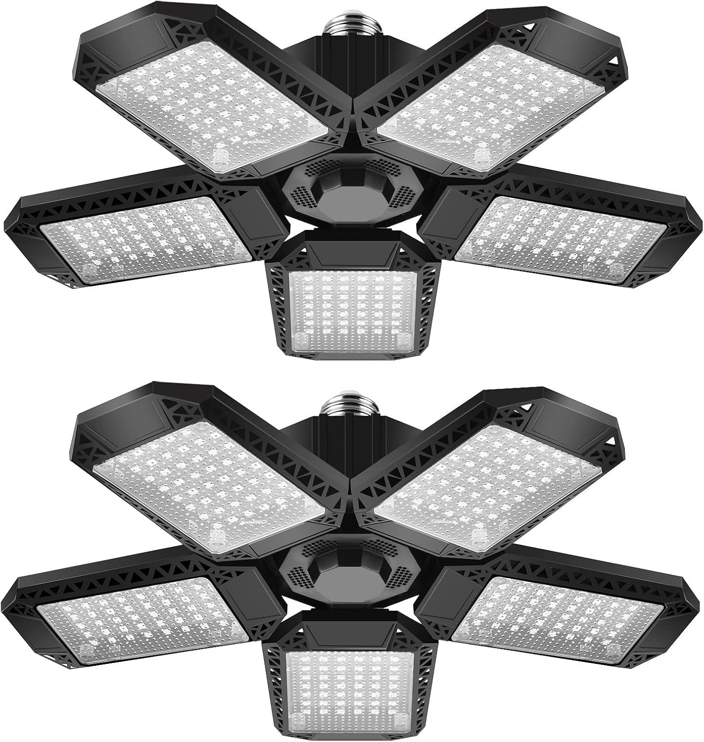 Plafonnier déformable garage LED 45W 10000LM - Lampe atelier E27 orientable longue durée