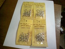 Worth Split Rings Nickled Steel  4 pkgs of 15 count size 7