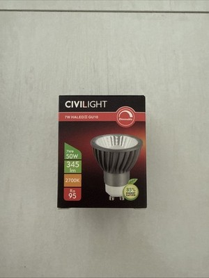 CIVILIGHT LED GU10 7W dimmbar 2700K Warmweiß 345lm Neu OVP