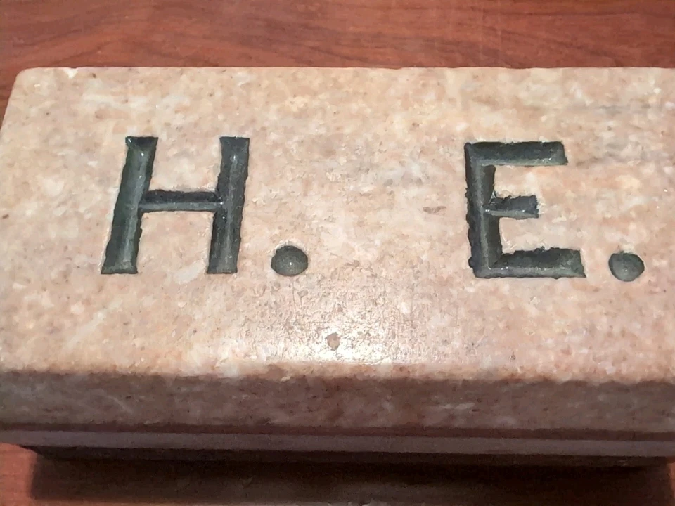 HE Carved Stone Marble Sample Doorstop Antique American Victorian Architectural - Image 3 of 4