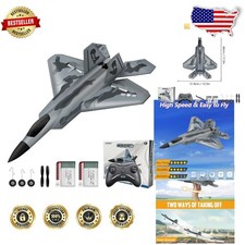 Ready to Fly RC F-22 Airplane, 2.4GHz, Beginner Friendly, Durable Foam, 1 Yr