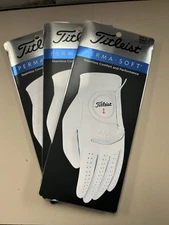 NEW Titleist Men's PermaSoft Gloves (3 Pack, Size: XL) - RH Gloves for LH Golfer