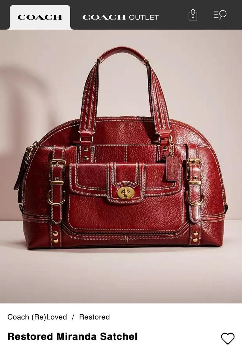 Coach Legacy Miranda Rare Color Bordeaux Burgundy Leather Bag