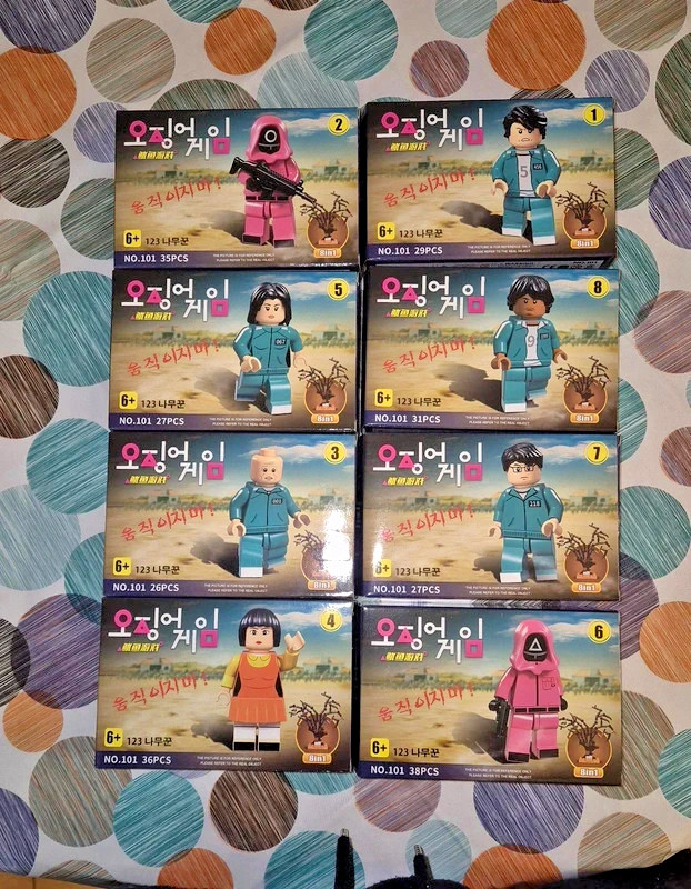 Lego Squid Game miniatures de jeu pour animer vos soirées briques en famille ou entre amis
