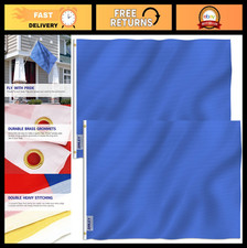 Pack of 2 Solid Blue Flags 3x5 Ft - Vivid Color, Fade Resistant, Double Stitched