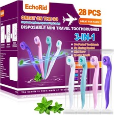 Mini Disposable Toothbrush, Pre-Pasted Toothbrushes with Toothpaste and Toothpic