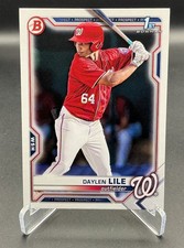 2021 Bowman Draft - Daylen Lile 1st Bowman #BD-18 - Washington Nationals