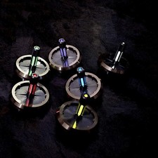 Titanium Brass Spinning Top Desktop Spinner Gyro Fidget Toy Glow in the Dark EDC