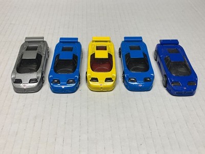 HOT WHEELS 1994 BUGATTI EB110 SS X5.DARK BLUE W/REALRIDERS, YELLOW,GRAY,BLUE