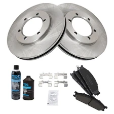 Front Premium Posi Ceramic Brake Pad & Rotor Kit w/Chemicals