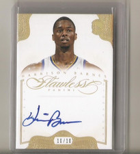 2012-13 Panini Flawless HARRISON BARNES Flawless Signatures Gold RC Auto 10/10