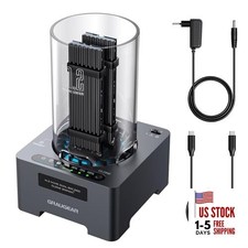 NVMe M.2 SSD Duplicator Dual-Bay Offline Clone Tool-Free, 20Gbps USB C to M.2