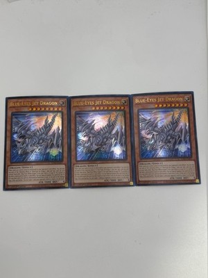 YUGIOH: 3x Blue-Eyes Jet Dragon (UR) Ultra Rare NM RA02-EN017