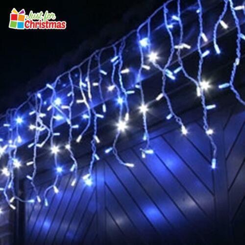XMAS LED ICICLE SNOWING CHASER LIGHTS 8 FUNCTIONS TIMER CONTROL INDOOR OUTDOOR - Picture 14 of 15