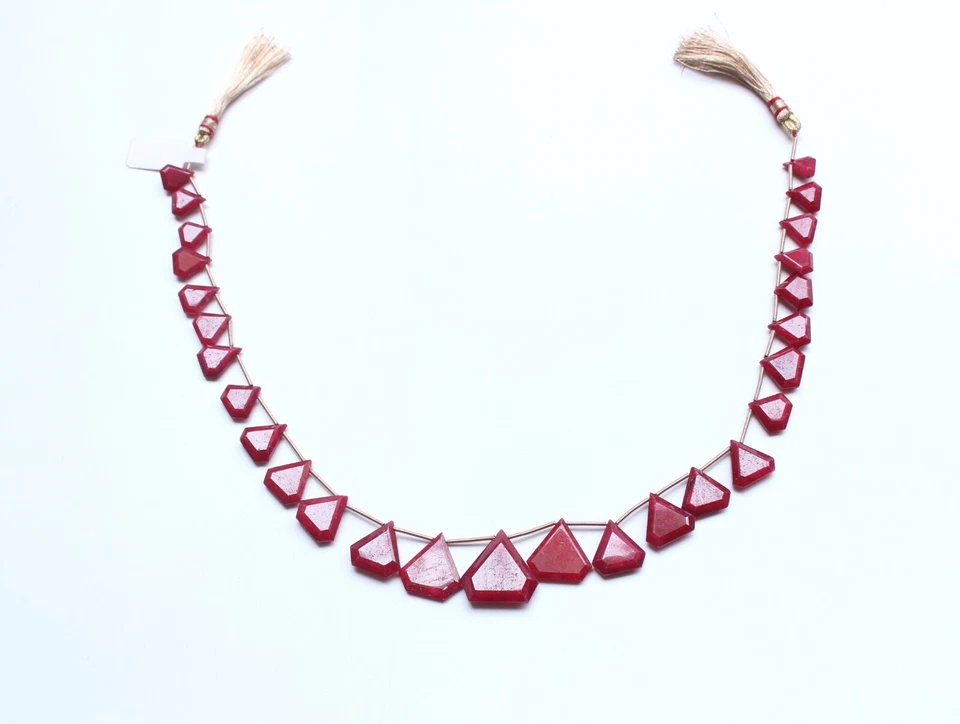 Рубин драгоценный камень, красный рубин окрашенный Briolette шаг огранки свободного рубина драгоценный камень 11,5 до 20 мм - Изображение 2 из 4