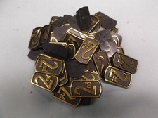 52  Piece 2nd Place Trophy Trim   Gold  Black Rectangle Flat Freeman
