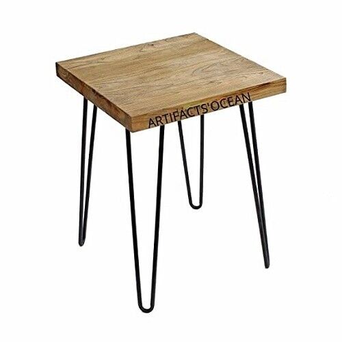 Square Grain Wooden End Table - Picture 1 of 6