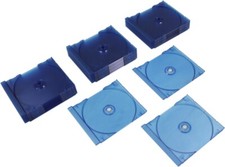  25 CD Trays - New Standard Replacement Inserts Colored Frosted Blue CDIS80FB