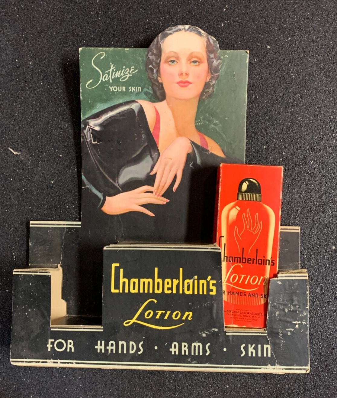 Vintage 1920's / 1930's Chamberlain's Lotion Countertop Display with Box! - Picture 2 of 7