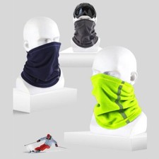 Outdoor Winter Warm Fleece Neck Scarves Reflective Skiing Cover Mask Half Face