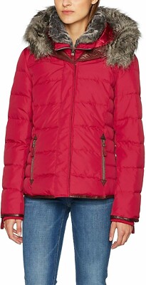 edc by ESPRIT Daunenacke für Damen 087CC1G016, Rot (Red 630), Gr. M