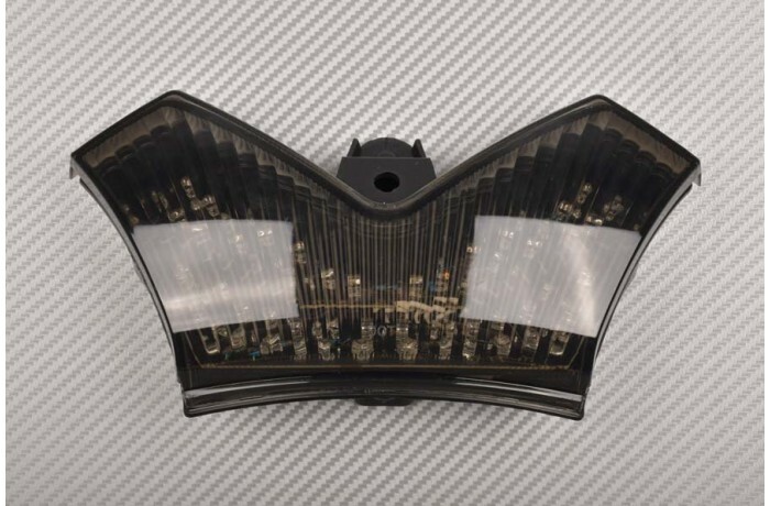 Feu stop LED teinté KAWASAKI ZZR 1400 clignotant intégré pour modèle ZXT40E 2012-2021