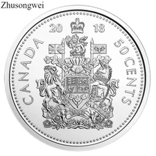 2018 Canada 50 Cents Single Coin from Mint Roll Wrap - Free shipping