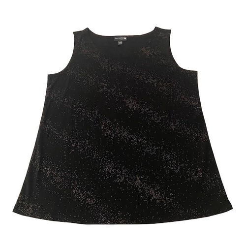 Womens Antthony Originals Large Black Tank Pink Speckles