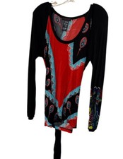 Custo Barcelona PRINT TIE BACK JERSEY KNIT TU...