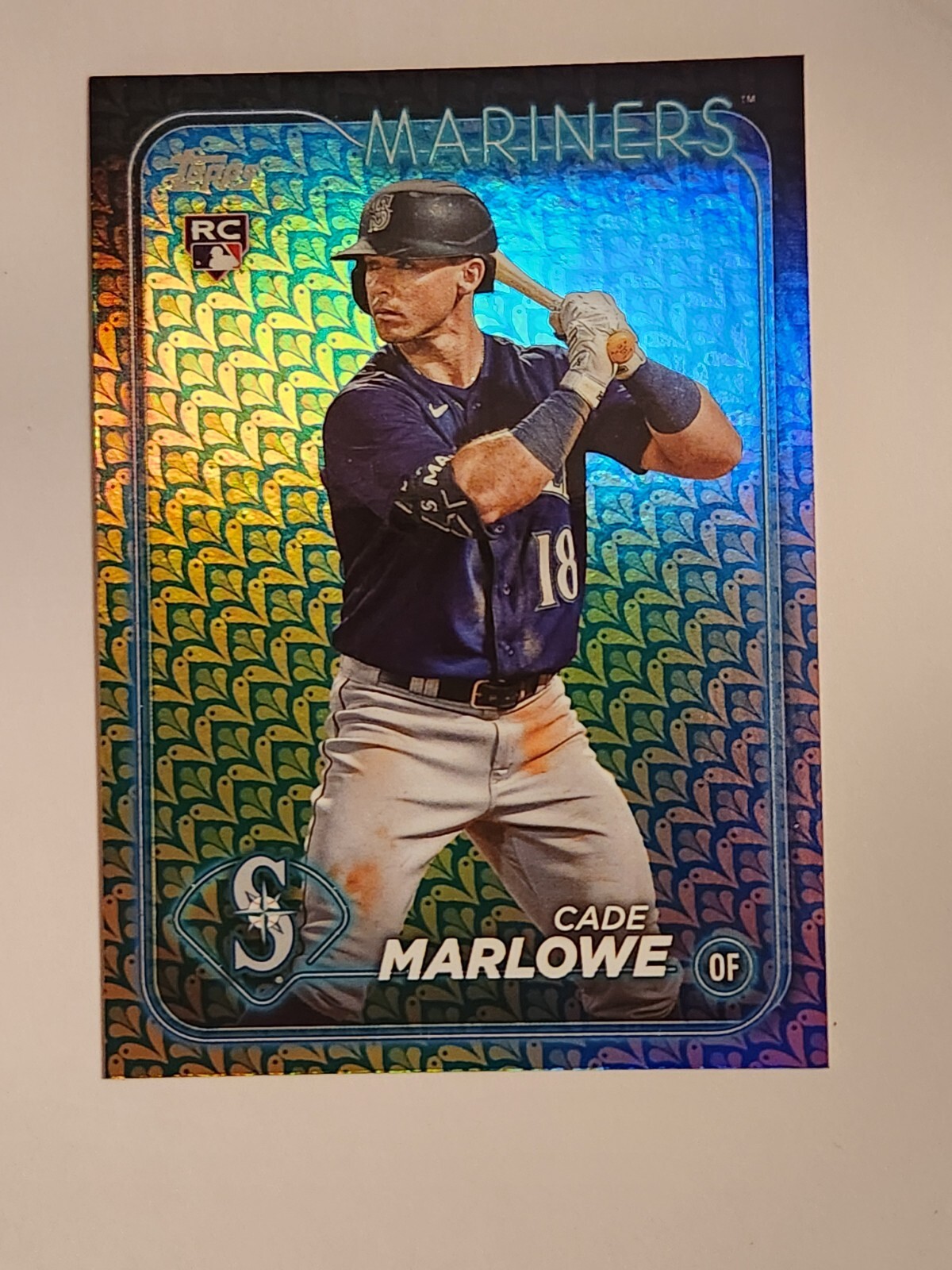 2024 Topps Series 1 Cade Marlowe #286 Easter Holiday Foil Rookie Mariners