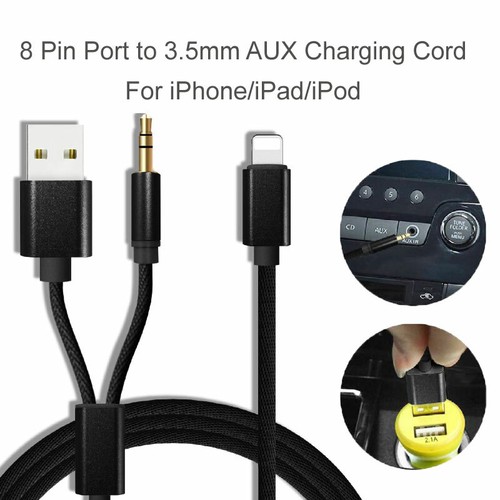 For iPhone to 3.5mm Jack Male Audio AUX 