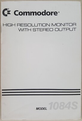 1084S 13'' COLOR Monitor Multi-Language MANUAL for Commodore 64 128 Amiga A1084S
