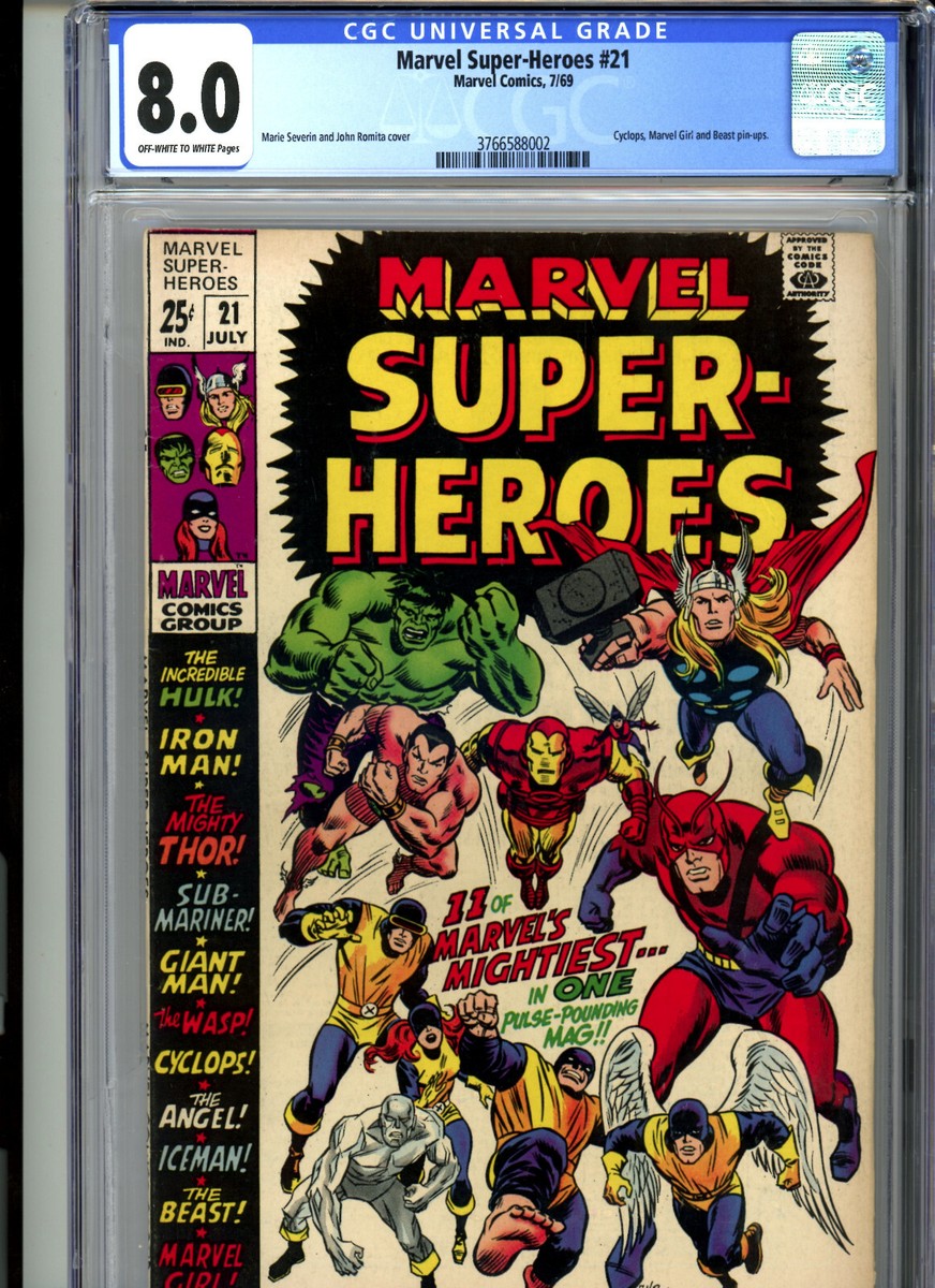 Marvel Super-Heroes #21 (1969) Marvel CGC 8.0 OW/White | eBay