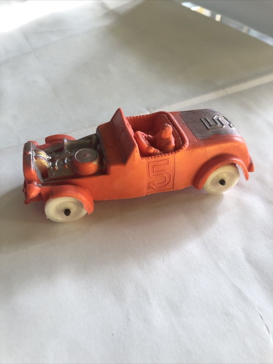 【内祝い】 Vintage #5 Rod Hot Red Roadster Toy Rubber Auburn Era 1950s 自動車