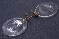   DOUBL  ANTIQUE PINCH, PINCE NEZ NOSE GLASSES SPECTACLES EXTREME MINUS DIOPTER
