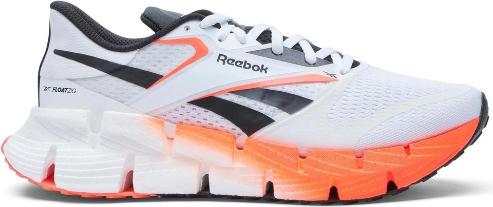 Reebok Size-13.5 Mens Floatzig 1 Running Shoes White Black Orange Flare Reebok FloatZig Symmetros White Orange Flare Men main image 3