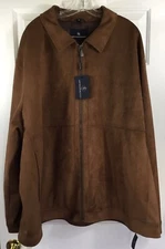 Hart Schaffner Marx Westwood Coat Mens 4XT Caramel Brown Full Zip Jacket $295