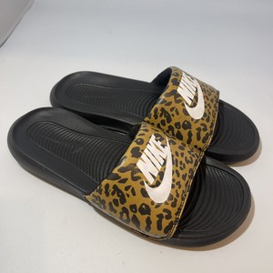 cheetah print nike slides