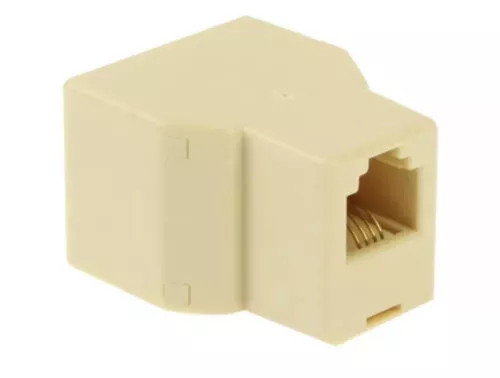 RJ11 6P4C Y Adapter/Socket to Double Socket/Splitter for Telephone