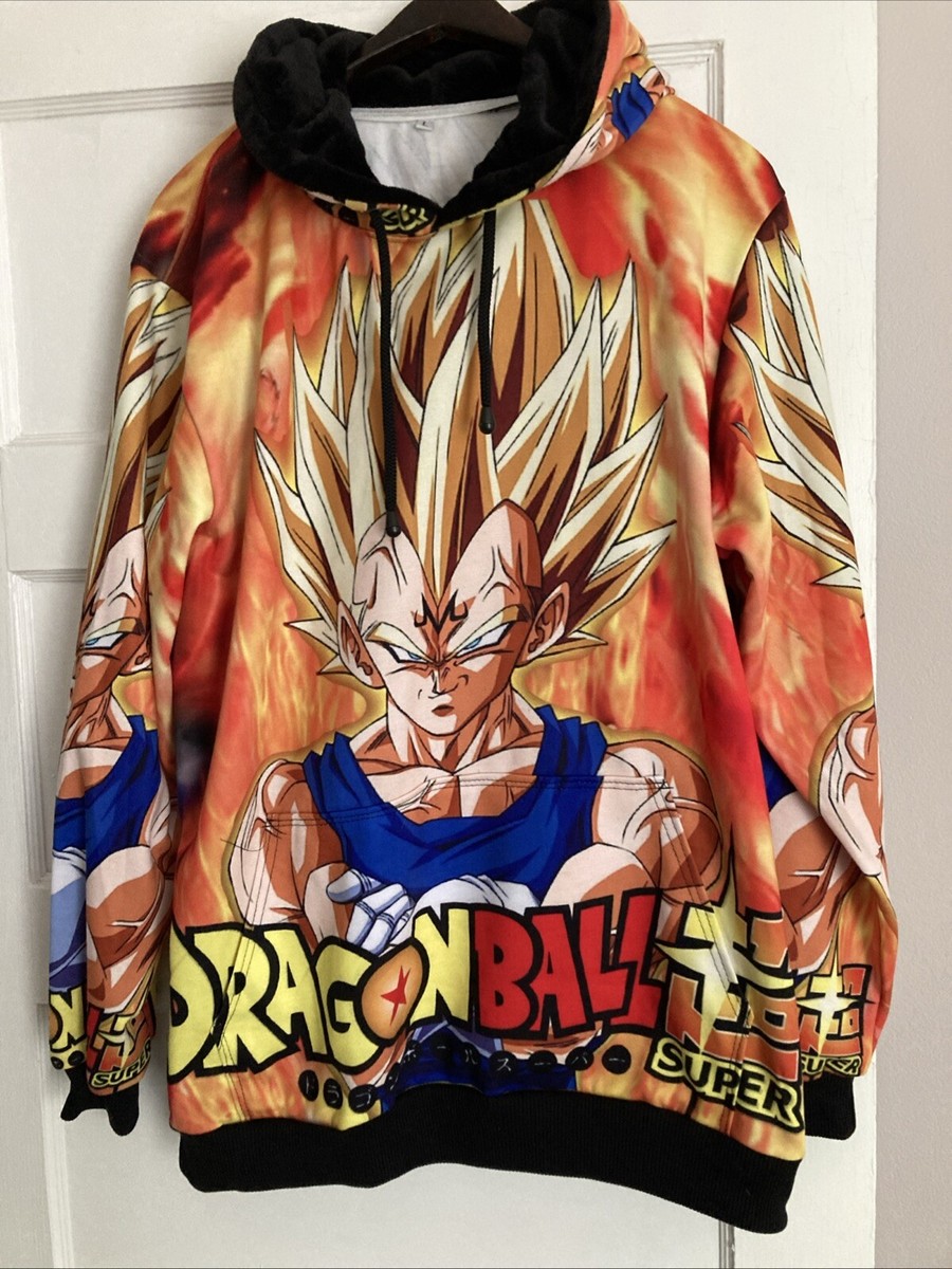Sudadera Con Capucha Hombre Super Son Goku - 80% Algodón 20% Poliéster - Certificado Öko-Tex 100 - Impresión Ecológica Y Duradera