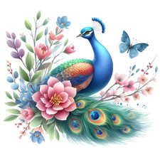 Wall Decal Sticker Watercolour Spring Bird Wall Sticker 18X18cm Large