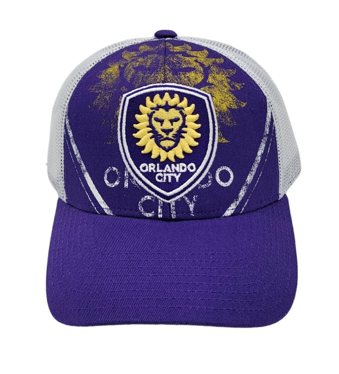 Orlando City SC Adidas MLS Soccer Mesh Snapback OSFM Hat Cap  display picture 1