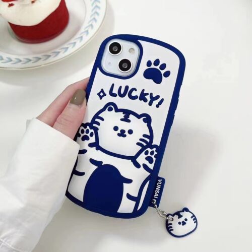 3D Lucky Cute Tiger Silicone Cover Case for iPhone 7 8 Plus XS 11 12 13 Pro Max - Picture 2 of 26