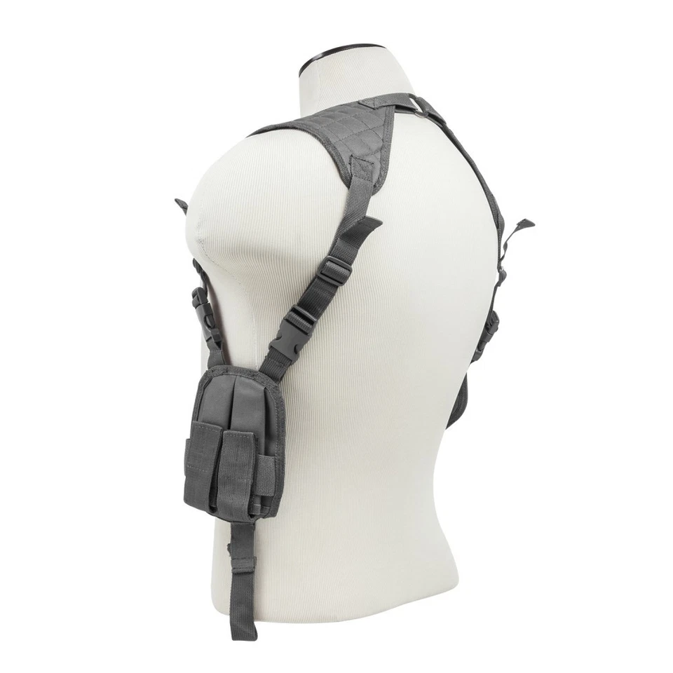 New NCStar CV2909 Tactical Pistol Ambidextrous Shoulder Holster Harness - Urban - Image 3 of 3