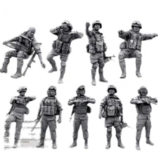 1/35 Scale Modern Soldier Resin Figures Set – 8 Highly Detailed Models Unassembl
