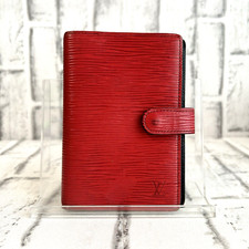 LOUIS VUITTON Agenda PM Day Planner Cover Epi Red Authentic