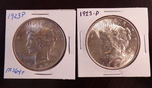 Peace Dollars 2 Coin set - (2)1923-P - 90% Silver-Beautiful Uncirculated coins