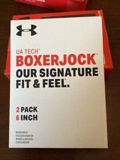 UNDER ARMOUR UA 6" MENS BOXERJOCK BOXER BRIEF 2-PACK LARGE L LG 1327416 MSRP 40