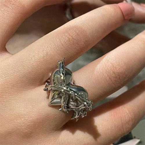 Neu Mode geöffnet Punk Party Schmuck Liebe Herz kreative Geschenke Gothic Dornen - Bild 10 von 14