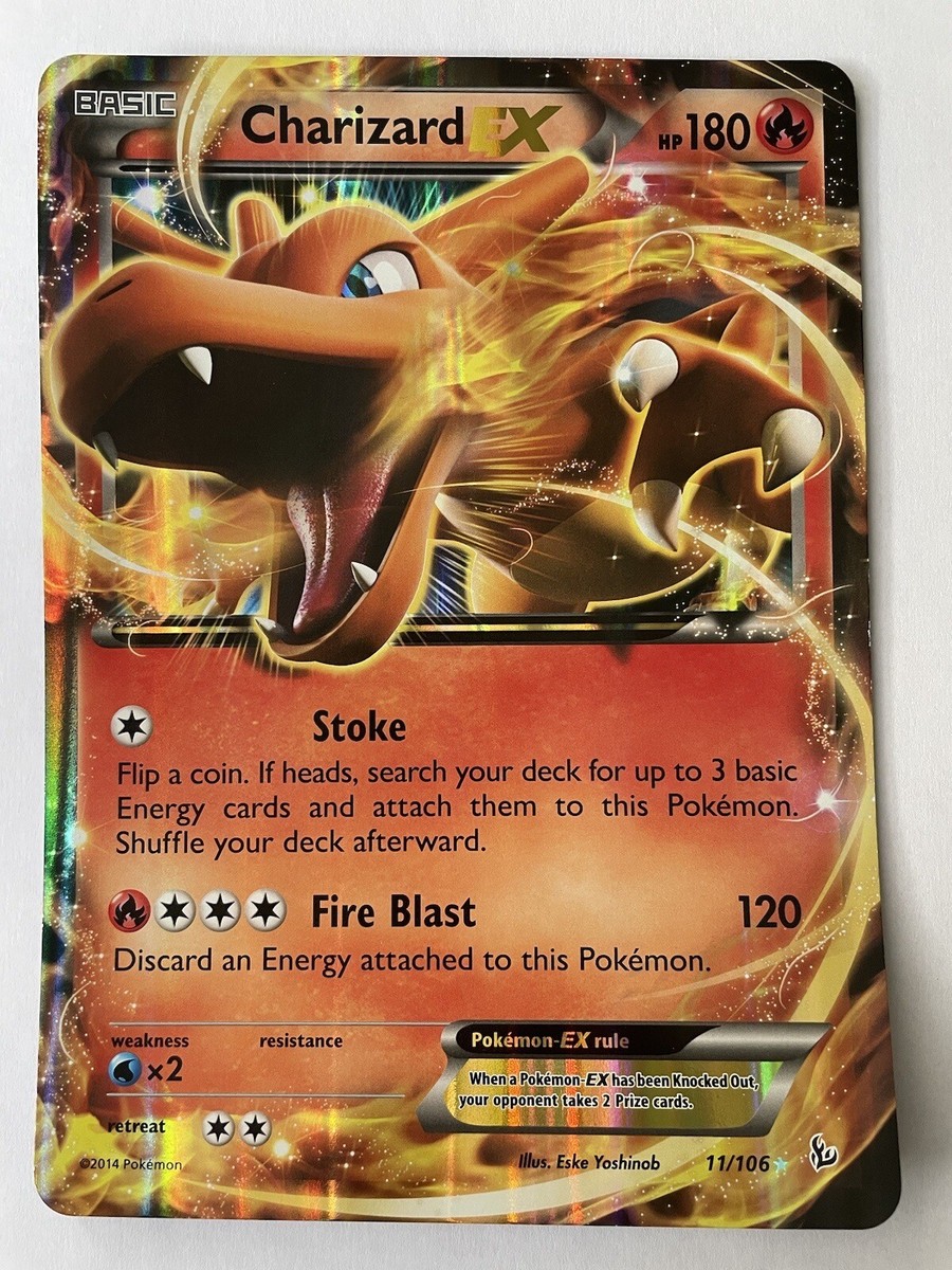 Pokemon Card Charizard EX 11/106 Jumbo Black Star English NEW | eBay